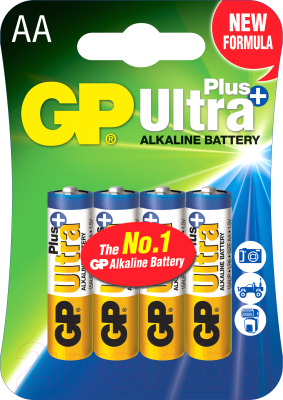 Комплект батареек GP Batteries Ultra Plus Alkaline АА / GP 15AUPNEW-2CR4 (4шт)