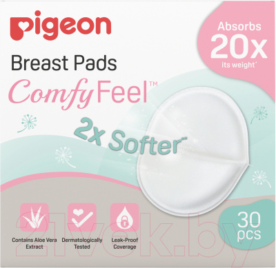 Прокладки для бюстгальтера Pigeon Comfy Feel Breast Pads С алоэ / 79253 (30шт)