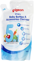 Средство для мытья посуды Pigeon Baby Bottles & Accessories Cleanser сменный блок / 78014 (450мл) - 