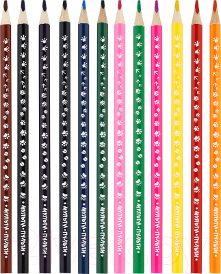 Изображение товара Набор цветных карандашей Мульти-пульти Енот-следопыт / CP_20537 (12цв)