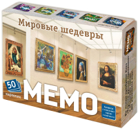 Настольная игра Нескучные игры Мемо Мировые шедевры 50 карточек / 8394 - 