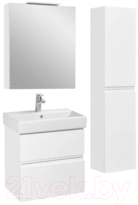 Шкаф с зеркалом для ванной Roca Oleta 60 / 7857646806 (белый глянец, правый)