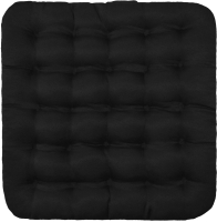 Подушка на стул Smart Textile Уют с завязками 40x40 / T429 (лузга гречихи, черный) - 