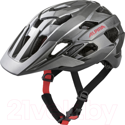 Защитный шлем Alpina Sports Anzana / A9730-31 (р-р 52-57, темно-серебристый/черный/красный)