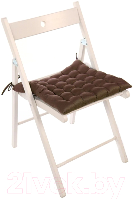 Подушка на стул Smart Textile Уют с завязками 40x40 / T429 (лузга гречихи, коричневый)