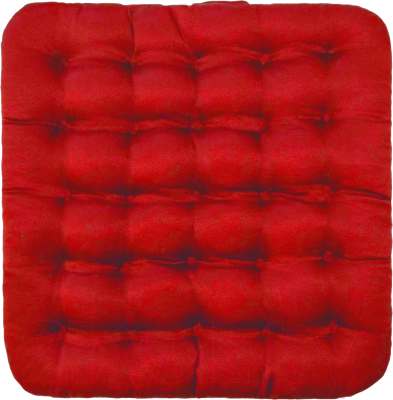 Подушка на стул Smart Textile Уют с завязками 40x40 / T429 (лузга гречихи, красный)