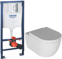 

Унитаз подвесной с инсталляцией Quarter Bath, Deep Rimless 70DE03054.00.1.3.01 + Rapid SL 38772001