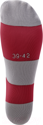 Гетры футбольные Jogel Camp Basic Socks / JC1GA0122.83 (р-р 35-38, гранатовый/серый/белый)