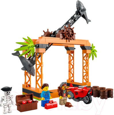 Конструктор инерционный Lego City Трюковое испытание Нападение акулы 60342