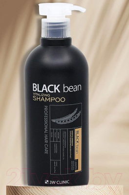 Шампунь для волос 3W Clinic Black Bean Восстанавливающий с экстрактом черной фасоли (500мл)