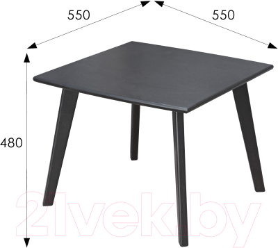 Журнальный столик Мебелик Ретро квадратный (венге)