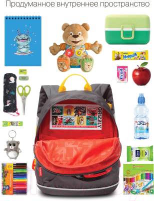 Детский рюкзак Grizzly RK-282-3 (серый)