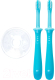 Набор зубных щеток для новорожденных Pigeon Training Toothbrush Set Step 4 18+ / 1021096 (2шт, голубой) - 