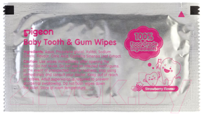 Набор салфеток для ухода за полостью рта Pigeon Baby Tooth & Gum Wipes Strawberry 78291-1 (20шт)