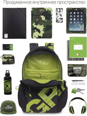 Рюкзак Grizzly RU-423-14 (зеленый)