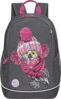 Школьный рюкзак Grizzly RG-363-10 (темно-серый) - 