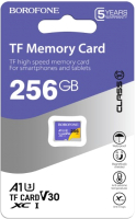 

Карта памяти Borofone, U3 MicroSDXC Class 10 256GB без адаптера
