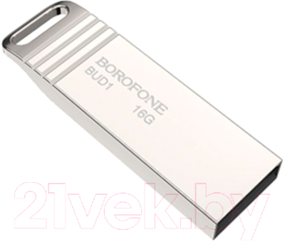 Usb flash накопитель Borofone BUD1 16Gb (серебристый)