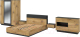 Миниатюра изображения товара Комплект мебели для спальни Интерлиния Quartz-14 (дуб нокс/черный)
