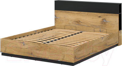 Комплект мебели для спальни Интерлиния Quartz-13 с ПМ (дуб нокс/черный)