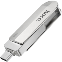 Usb flash накопитель Hoco UD10 2в1 USB3.0 128Gb (серебристый) - 