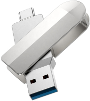 Usb flash накопитель Hoco UD10 2в1 USB3.0 16Gb (серебристый) - 