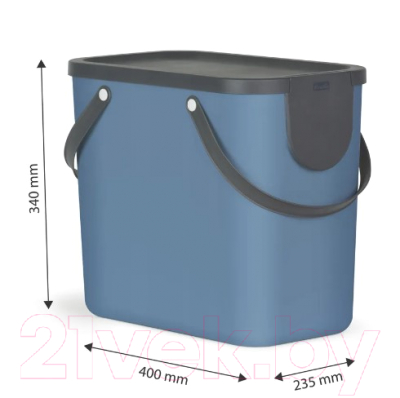 Контейнер для мусора Rotho Albula / 1024906161 (25л, голубой)