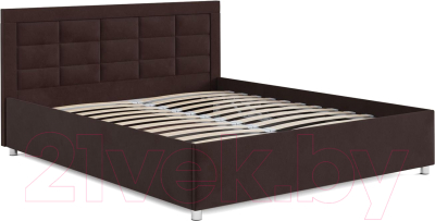 Двуспальная кровать Mebel-Ars Версаль 160 (велюр шоколад/НВ-178/16)