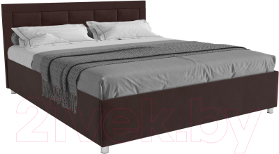 Двуспальная кровать Mebel-Ars Версаль 160 (велюр шоколад/НВ-178/16)