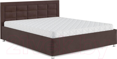 Двуспальная кровать Mebel-Ars Версаль 160 (велюр молочный шоколад/НВ-178/13)