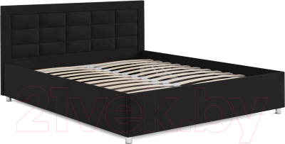 Двуспальная кровать Mebel-Ars Версаль 160 (велюр черный/НВ-178/17)