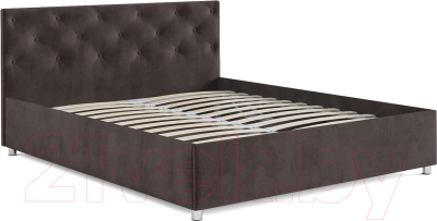 Двуспальная кровать Mebel-Ars Классик 160 (кордрой коричневый)
