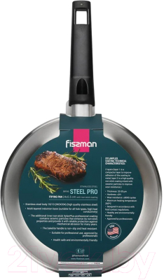 Сковорода Fissman Steel Pro 5458