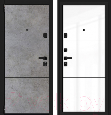 Входная дверь el'Porta Porta M-3 П50.П50 Dark Concrete AB-4/Angel AB-4/Лунный камень (98x205, левая)