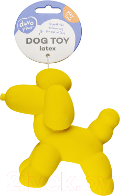Игрушка для собак Duvo Plus Надувной пудель / 12922/DV (желтый)