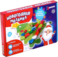 Развивающая игра Zabiaka Новогодняя мозаика со светящимися камушками / 4894542 - 