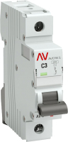 

Выключатель автоматический, Averes AV-6 1P 3A (C) 6kA / mcb6-DC-1-03C-av