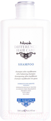 Шампунь для волос Nook Difference Hair Care Re-Balance Sebo Control  (1л)