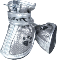 Ботинки для собак Triol YXS082-0 / 12241063 (серебристый с лапками) - 