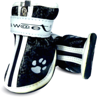 Ботинки для собак Triol YXS083-0 / 12241072 (черный с лапками) - 