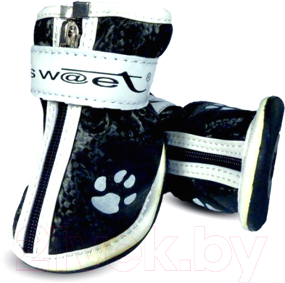 Ботинки для собак Triol YXS083-0 / 12241072 (черный с лапками)