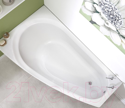 Купить Ванна акриловая Alba Spa Baline Asymmetric 150x90 L  