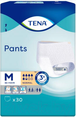 Трусы впитывающие для взрослых Tena Pants Normal Medium (30шт)