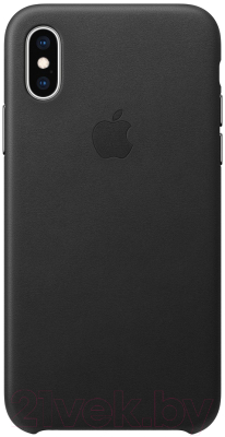 Чехол-накладка Apple Leather Case для iPhone XS Black / MRWM2