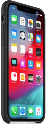 Чехол-накладка Apple Leather Case для iPhone XS Black / MRWM2