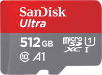 

Карта памяти SanDisk, MicroSDHC 512GB UHS-I (SDSQUA4-512G-GN6MN)