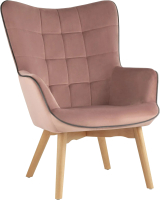 Кресло мягкое Stool Group Манго / HLR-34 (велюр розовый) - 