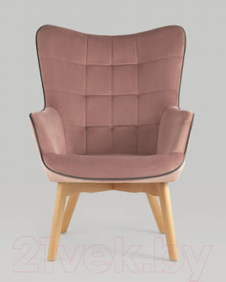 Кресло мягкое Stool Group Манго / HLR-34 (велюр розовый)