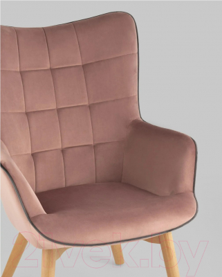 Кресло мягкое Stool Group Манго / HLR-34 (велюр розовый)