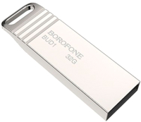 Usb flash накопитель Borofone BUD1 32Gb (серебристый) - 
